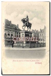 Old Postcard Orleans Place Du Martroi And Statue Of Jeanne D & # 39Arc