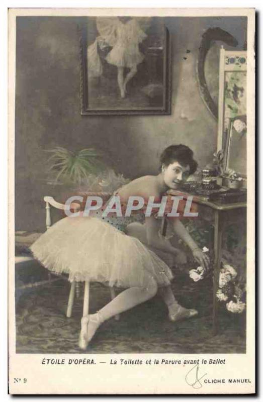 Postcard Old Theater Etoile d & # 39Opera The toilet and dress before the ballet