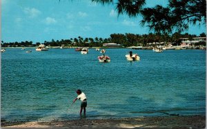 Mackrel Running Riviera Beach Florida FL Postcard VTG UNP Dukane Vintage Unused  