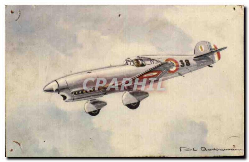 Old Postcard Caudron Cyclone Jet