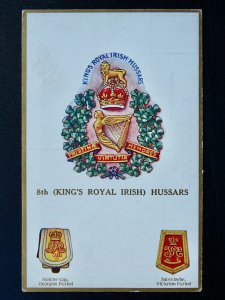 Regimental Badges THE 8th KING'S ROYAL IRISH HUSSARS Postcard Gale & Polden 1705