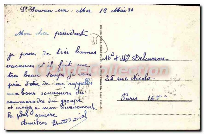 Old Postcard Saint Servan Les Corbieres View On The Rance