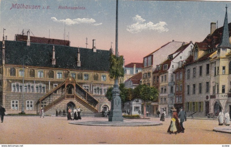 MULHAUSEN , France, 1900-1910's; Rathausplatz