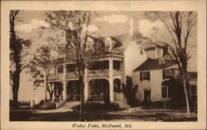 McDaniel MD Wades Point c1915 Postcard