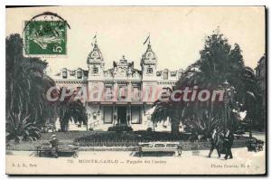 Old Postcard Monte Carlo Facade Du Casino