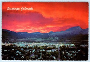 DURANGO, Colorado CO ~ Panoramic SUNSET VIEW La Plata County  4x6 Postcard