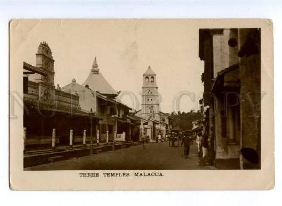 172119 Malaysia Three Temples Malacca Vintage photo postcard