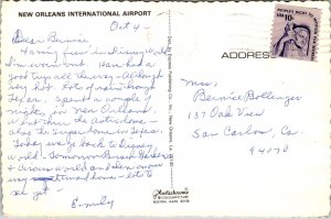 View of New Orleans International Airport LA Vintage Postcard V46