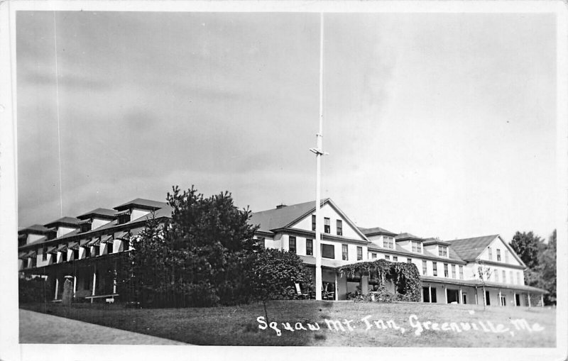 Greenville ME Squaw Mountain Inn Building Real Photo Postcard