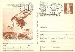 Set of 20 postal stationery postcards animals protected by law in Romania 1980