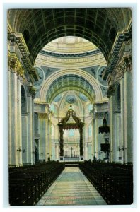 St. James Cathedral Interior Montreal Canada Postcard Vintage 