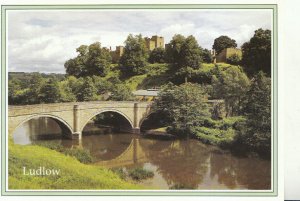 Shropshire Postcard - Ludlow - Dinham Bridge and Castle - Ref TZ6078