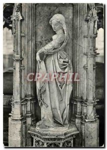 Modern Postcard Bourg en Bresse Ain Brou Church Statue of a Tomb