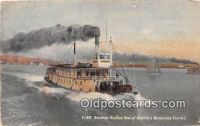 Steamer Vashon Seattle Ship Postcard Post Card Seattle Postcard Post Card Ste...