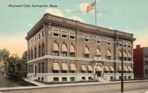 SPRINGFIELD, Massachusetts MA     MAYASSET CLUB     1912 Vintage Postcard