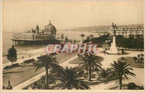 Old Postcard French Riviera Nice (Alpes Maritimes) Albert Gardens 1 and Palai...