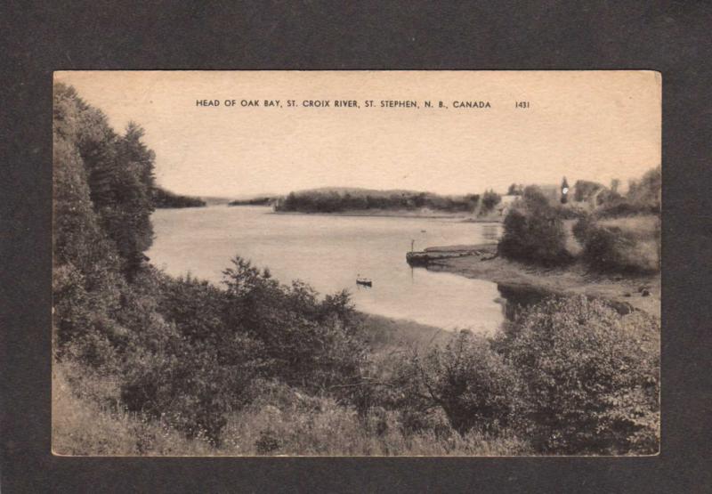 NB Oak Bay St Croix River St Saint Stephen New Brunswick Canada Carte Postale