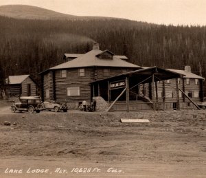 c1910 RPPC Echo Lake Lodge Colorado Sanborn Photograph Real Photo Postcard Cars