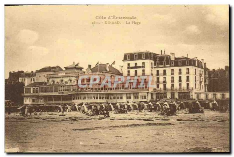 Old Postcard Dinard The Beach