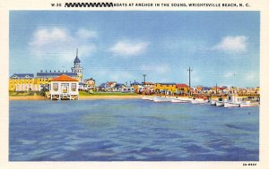 Boats at Anchor Wrightsville Beach, North Carolina NC Postcard