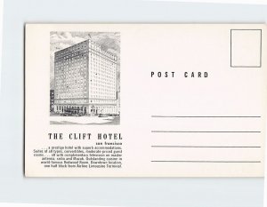 Postcard Clift Hotel San Francisco California USA