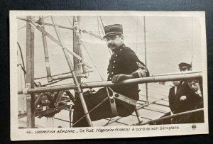 Mint France Real Picture Postcard Early Aviation Captain Ferber In His Aeroplane