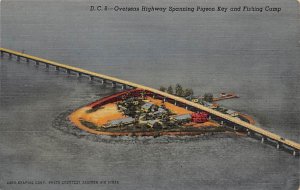 Overseas Highway Spanning Pigeon Kay-Fishing Camp Bridge FL Postcard