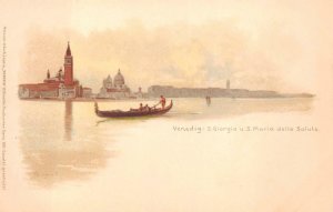 VENEDIG S. GIORGIO MARIA DELLA SAL VENICE ITALY ARTIST SIGNED POSTCARD (c. 1900)