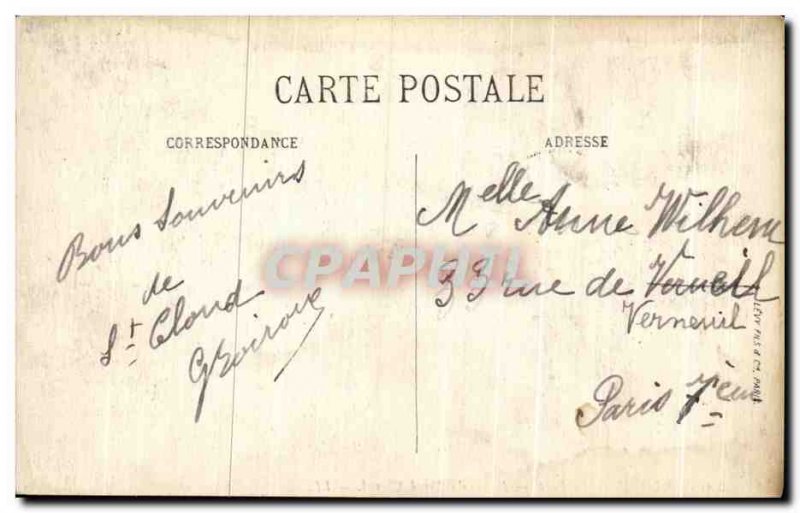 Postcard Old Saint Cloud Le Fer a Cheval Basin Park