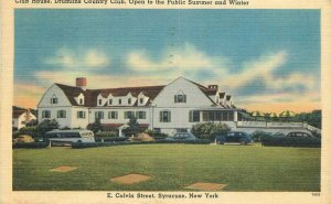 New York Syracuse Club House Drumlins Country Club Jubb linen Postcard 22-2607