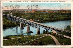 Canada Edmonton High Level Bridge and University Buildings 1933