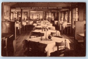 c1950's Oasis Restaurant Boston Post Road Interior Branford Connecticut Postcard