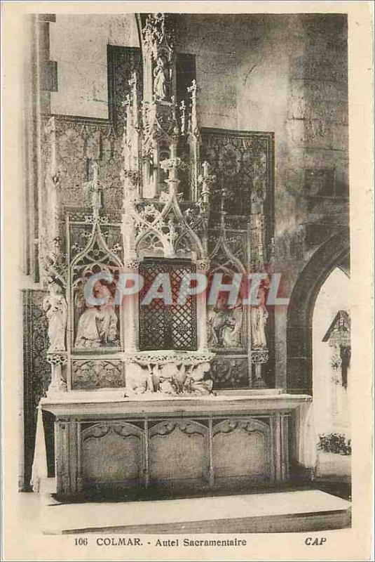 Old Postcard Colmar sacramental altar