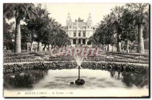 Old Postcard Monaco Monte Carlo Casino