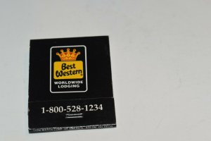 Best Western Worldwide Lodging Black 20 Strike Matchbook