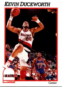 1991 NBA Basketball Card Kevin Duckworth C Portland Trail Blazers sun0628