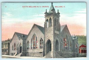 BELLAIRE, Ohio OH ~ South Bellaire M.E. CHURCH 1909  Belmont County Postcard
