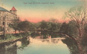 Vintage Postcard 1939 View From The Ark Picturesque River Hartford Connecticut