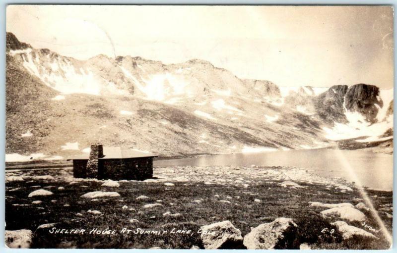 SUMMIT LAKE, Colorado  CO    SHELTER HOUSE  Sanborn  E-9  1944    Postcard 