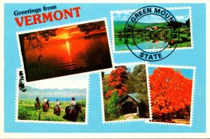 Vermont Greeting From The Green Mountain State Multi View