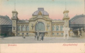 Germany Dresden Hauptbahnhof Vintage Postcard 08.26