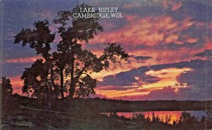 CAMBRIDGE WISCONSIN~LAKE RIPLEY~1956 POSTCARD FROM WILLERUP PARK BIBLE CAMP