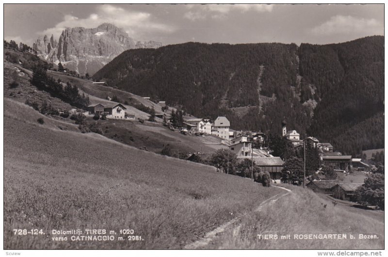 RP: Dolomiti: TIRESm 1020 verso CATINACCIO m. 2981 , Italy , 20-30s