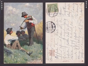 LUXEMBOURG 1910, Postcard to Diekirch, WWI