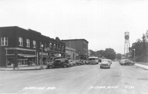 St Clair Michigan Riverside Avenue Real Photo Vintage Postcard AA67818