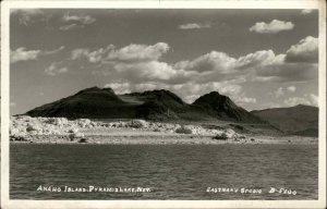Pyramid Lake Nevada NV Anaho Island Real Photo Vintage Postcard