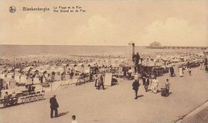 Belgium Blankenberge La Plage et le Pier 1935