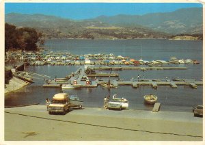 CA California CACHUMA LAKE BOAT LAUNCH~DOCK~MARINA Santa Barbara Co 4X6 Postcard