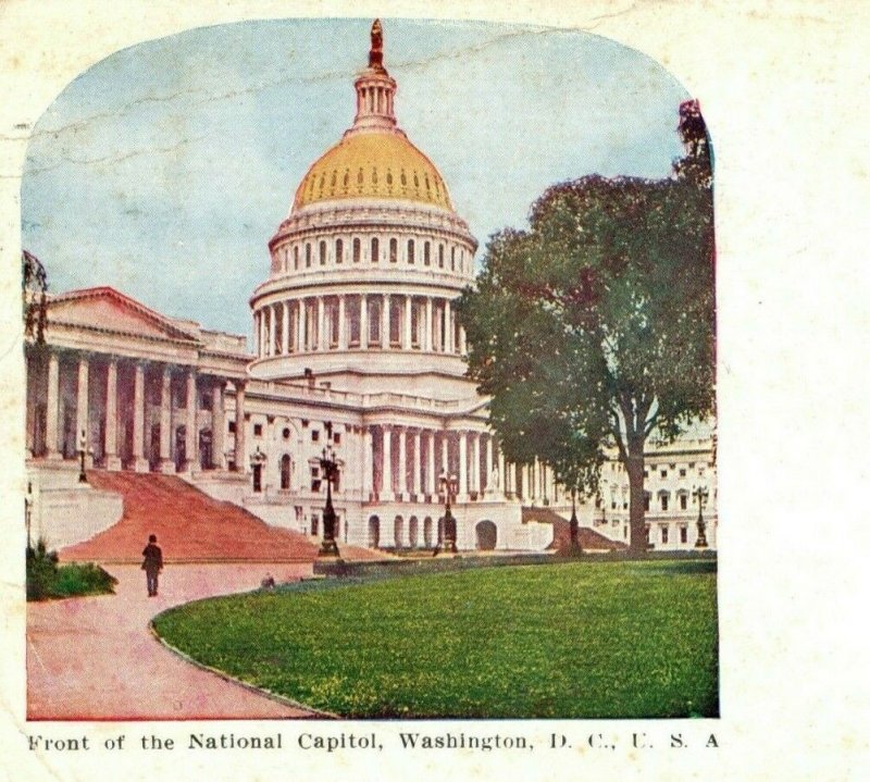 National Capitol Washington DC Front Columbia City 1909 Vintage Antique Postcard