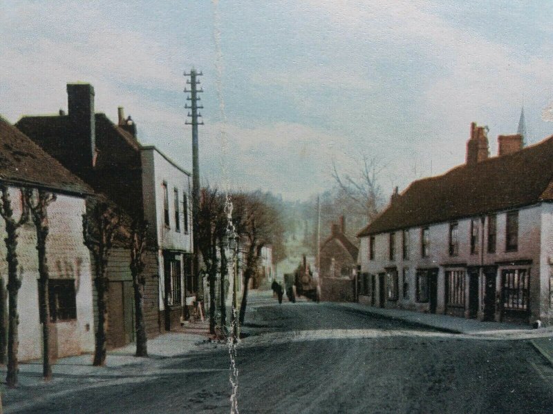 Vintage Antique Postcard Canterbury Rd Bridge Kent Traction Engine on Road